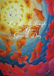 Live, Love and Laugh Nature Birthday Card