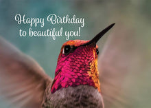 Beautiful You Hummingbird Birthday Card