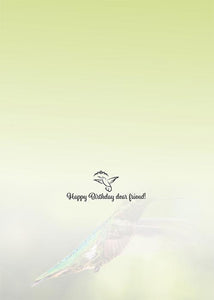 Touch the Sky Hummingbird Birthday Card