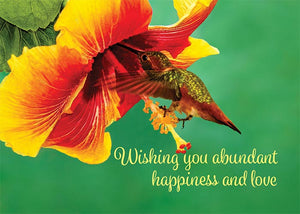Wishing You Abundant Happiness Floral Nature Birthday Card