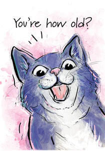 How Old? Cat Birthday Card