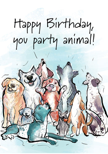 Party Animal Dog Birthday Card