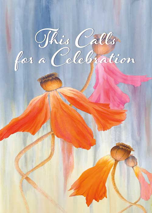 Call for Celebration Flower Congratulations Card