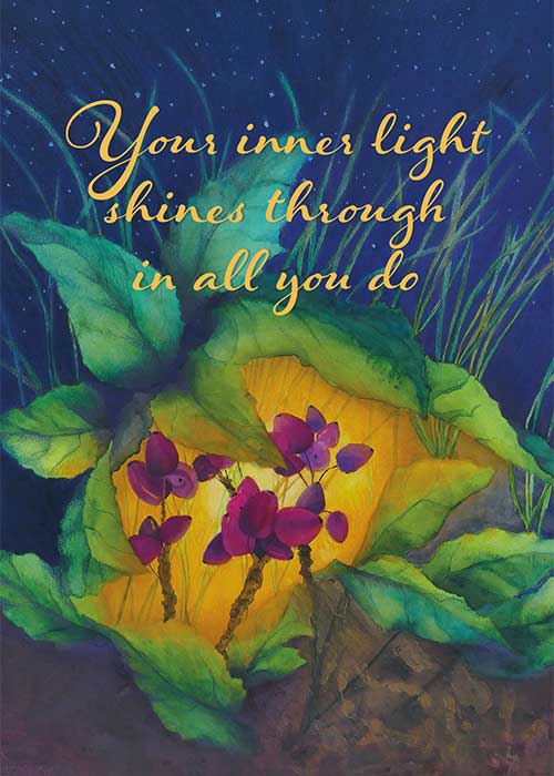 Your Inner Light Floral Nature Friendship Card