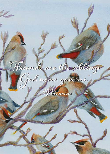 Friends are the Siblings... Bird Friendship Card