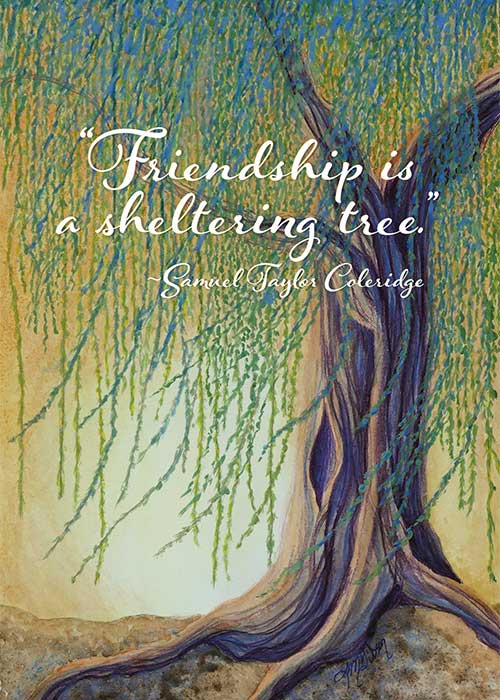 Friendship is a Sheltering Tree Nature Friendship Card
