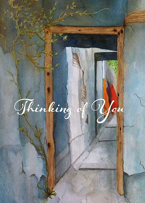Thinking of You Door Friendship Card