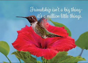 Friendship isn’t a Big Thing... Hummingbird Friendship Card