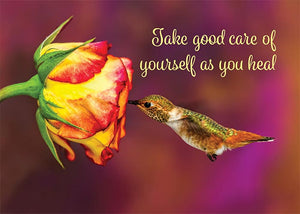 Take Good Care of Yourself Hummingbird Get Well Card