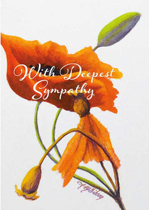 With Deepest Sympathy Floral Nature Sympathy Card