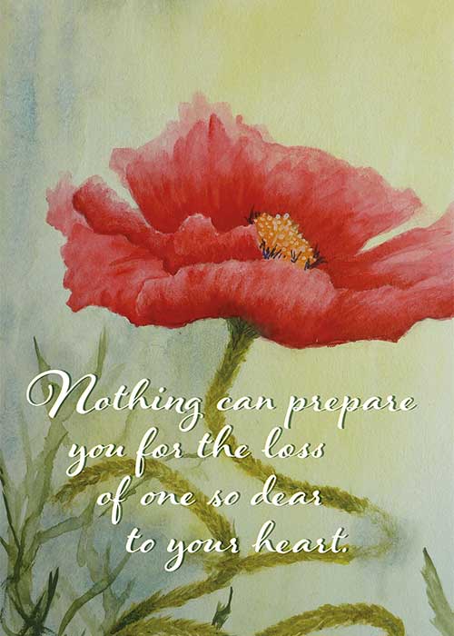 Loss of a Dear One Floral Nature Sympathy Card