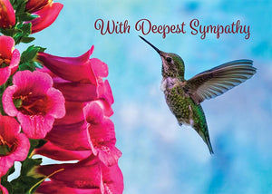 With Deepest Sympathy Hummingbird Sympathy Card