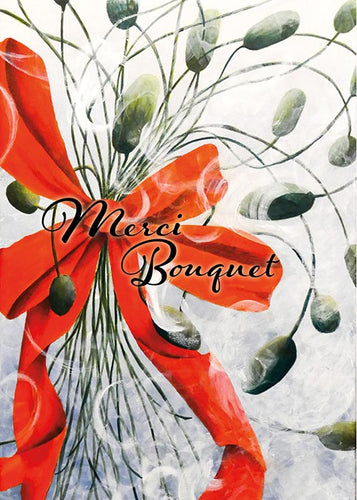 Merci Bouquet Floral Thank You Card