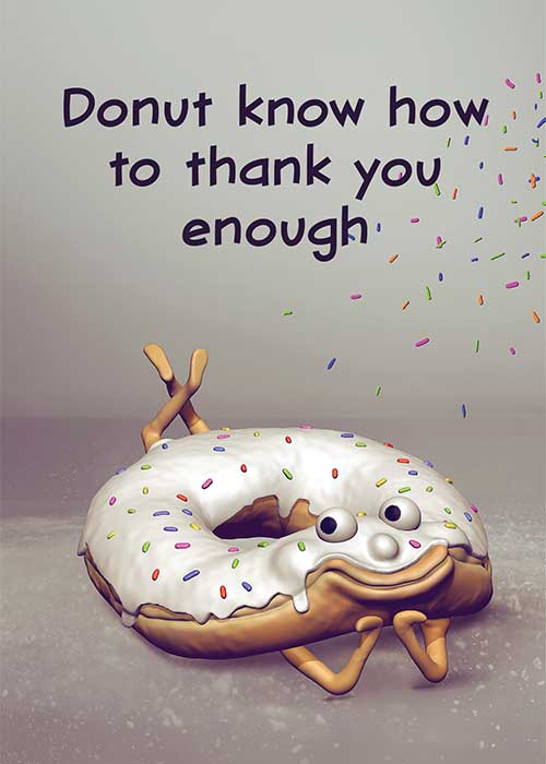 Donut Know How to Thank You Card