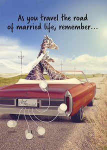 As You Travel the Road of Married Life Funny Wedding Card