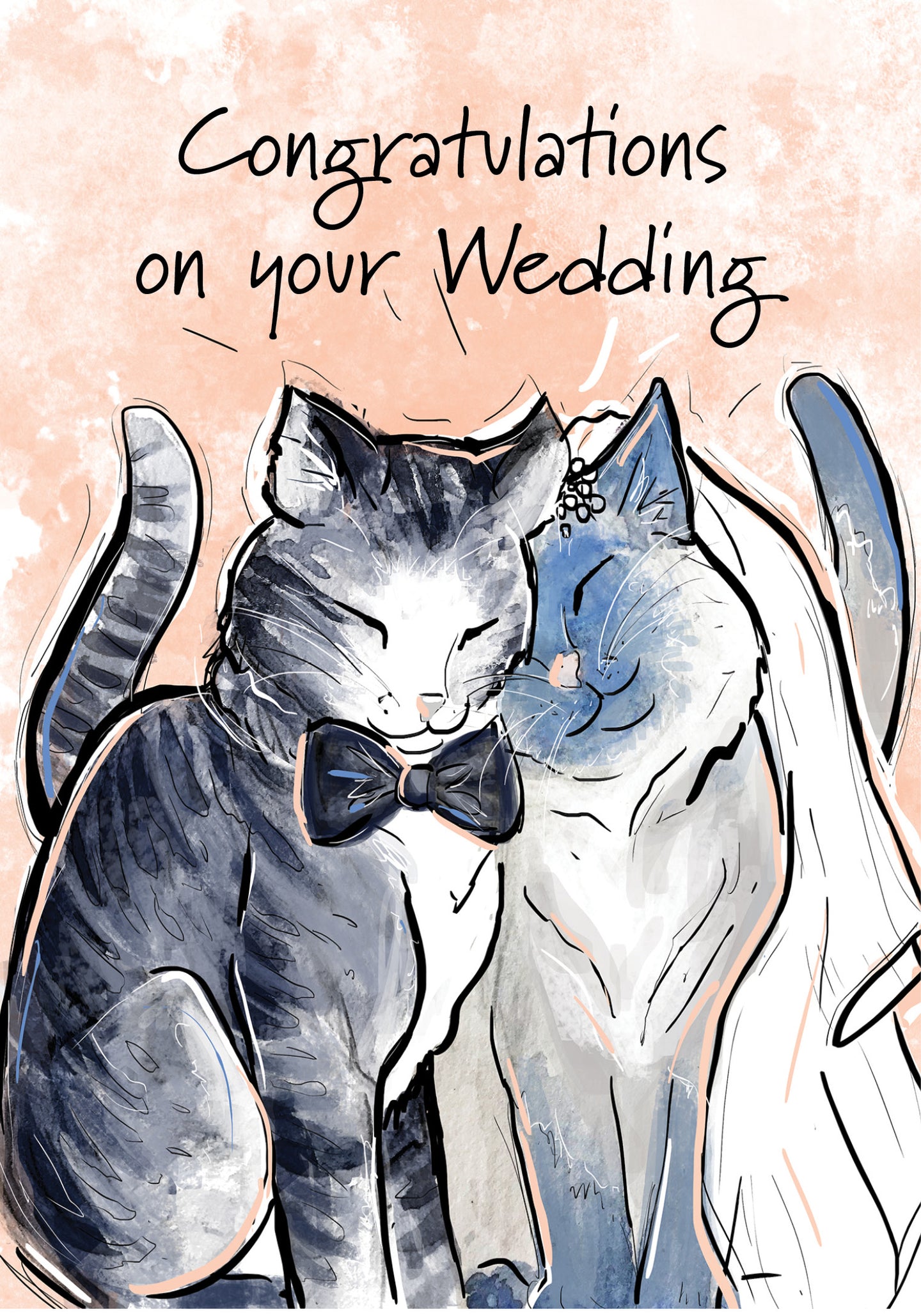 Congratulations on your Wedding! Cat Wedding Card